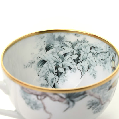 Hermes Porcelain Carnets d'Equateur Tea Cup and Saucer Set of 2 10 of 12