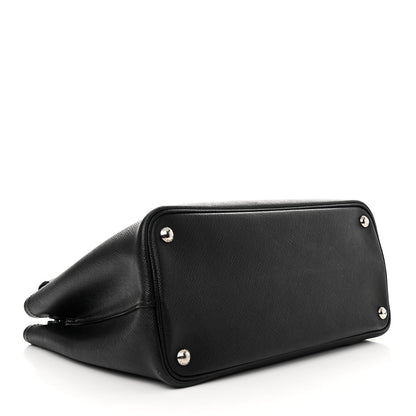 Prada Saffiano Cuir Large Double Bag Black Mughetto 4 of 17