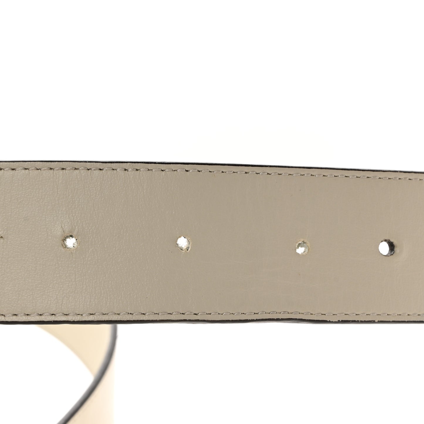 Plutone Calfskin Palladium Double G 40mm Belt 100 40 Mystic White