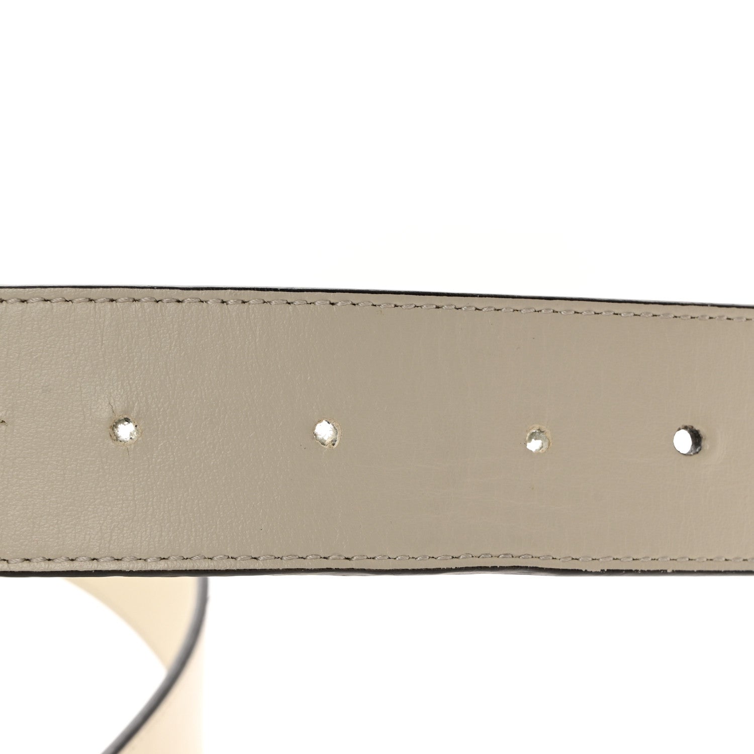 Gucci Plutone Calfskin Palladium Double G 40mm Belt 100 40 Mystic White 6 of 6