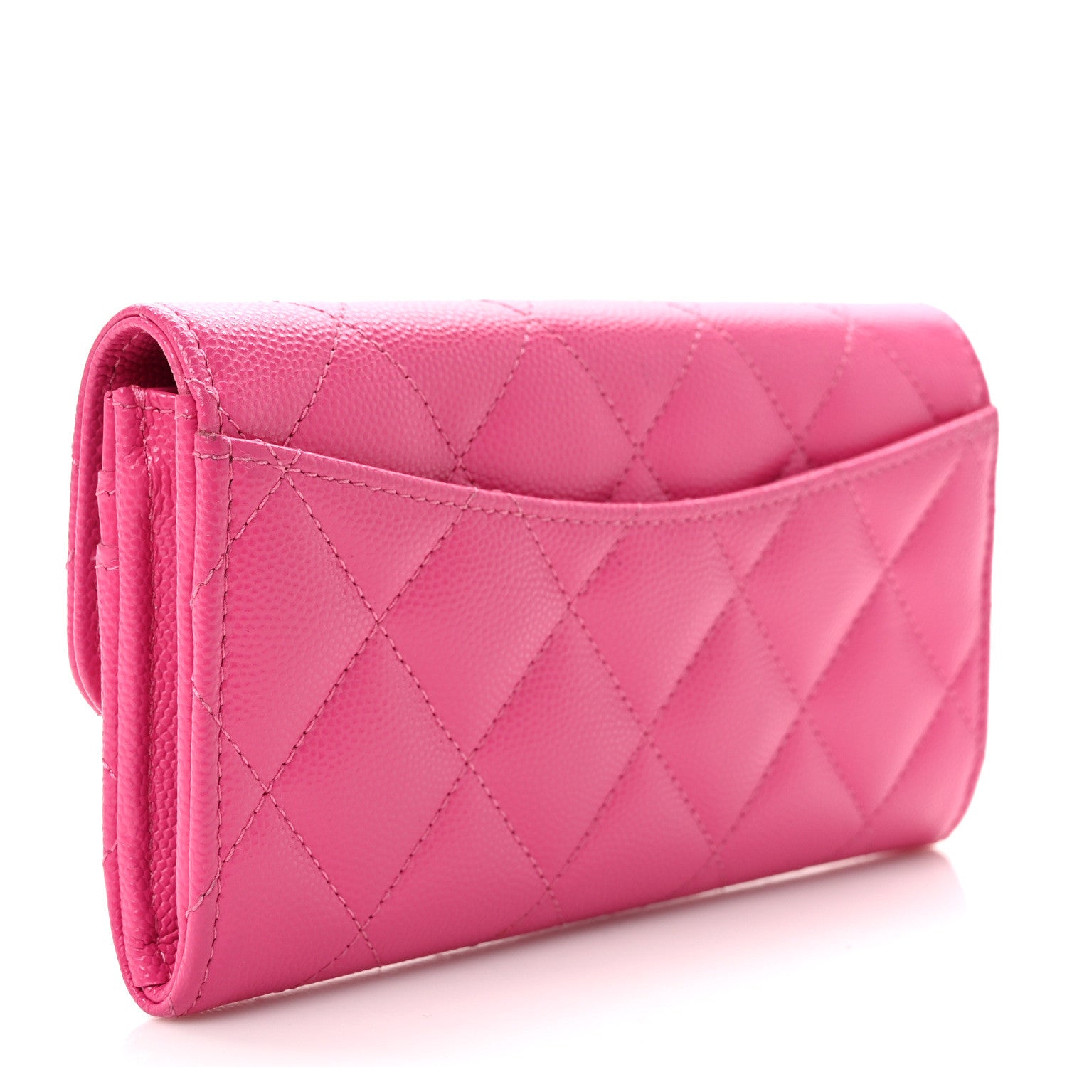 Chanel Caviar Quilted Medium Flap Wallet Dark Pink 3 of 6