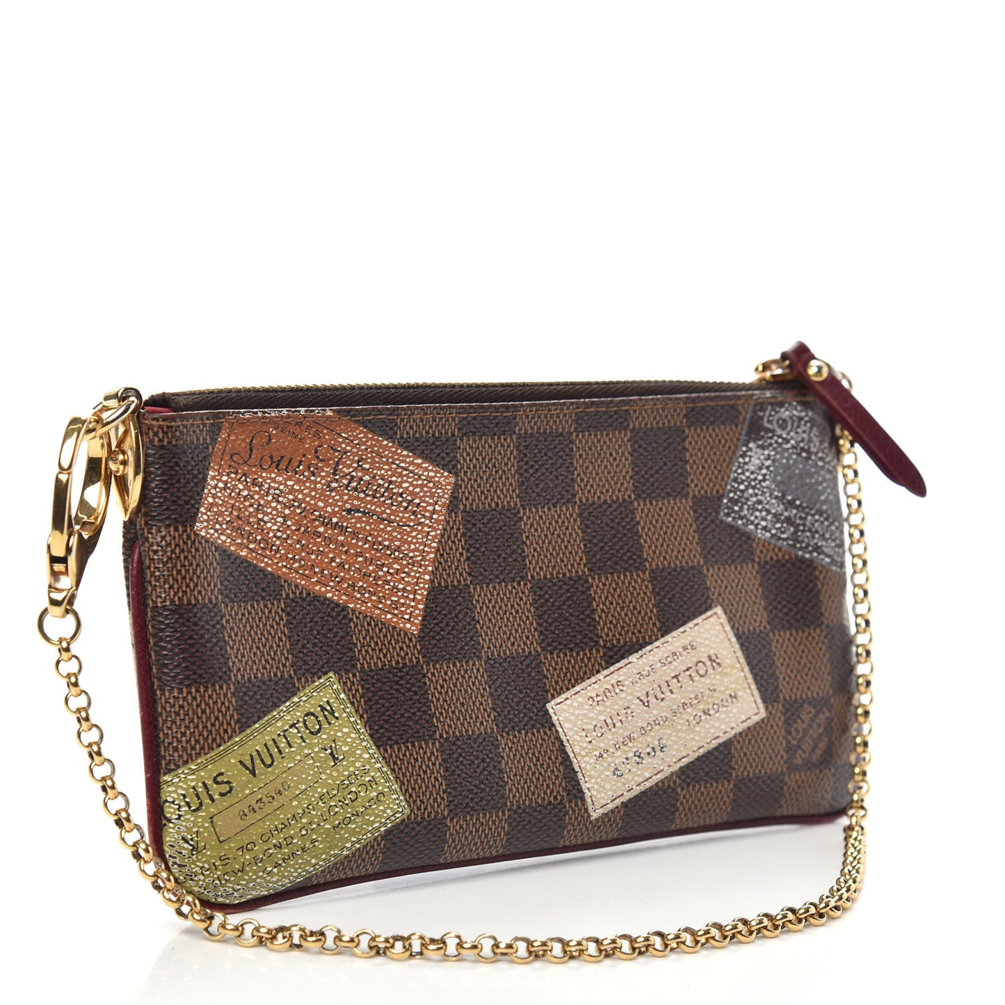 Damier Ebene Trunks Labels Pochette Milla MM