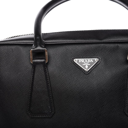 Prada Saffiano Travel Briefcase Black 12 of 14