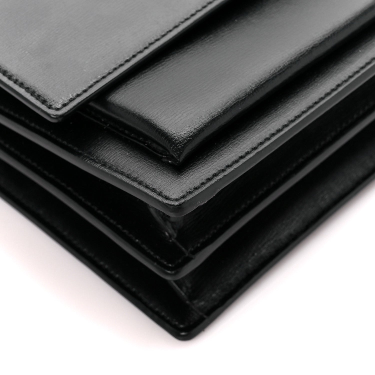 Saint Laurent Calfskin Medium Monogram Monochrome Sunset Black 11 of 13