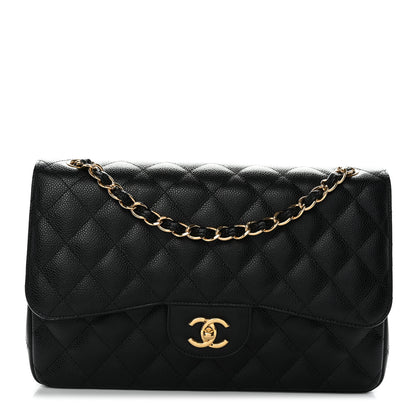Chanel Caviar Quilted Jumbo Double Flap Black 1 of 11