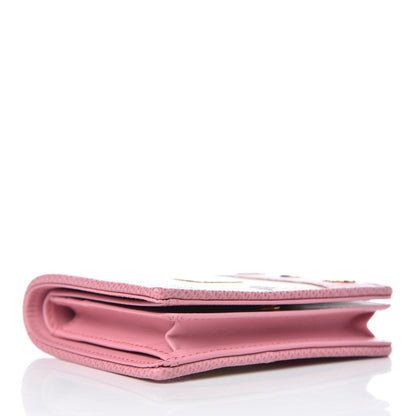 MCM Visetos Striped ID Wallet Pink 4 of 7