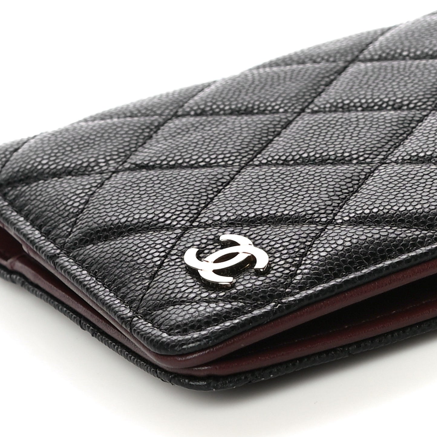 Caviar Quilted Medium Agenda Cover Black