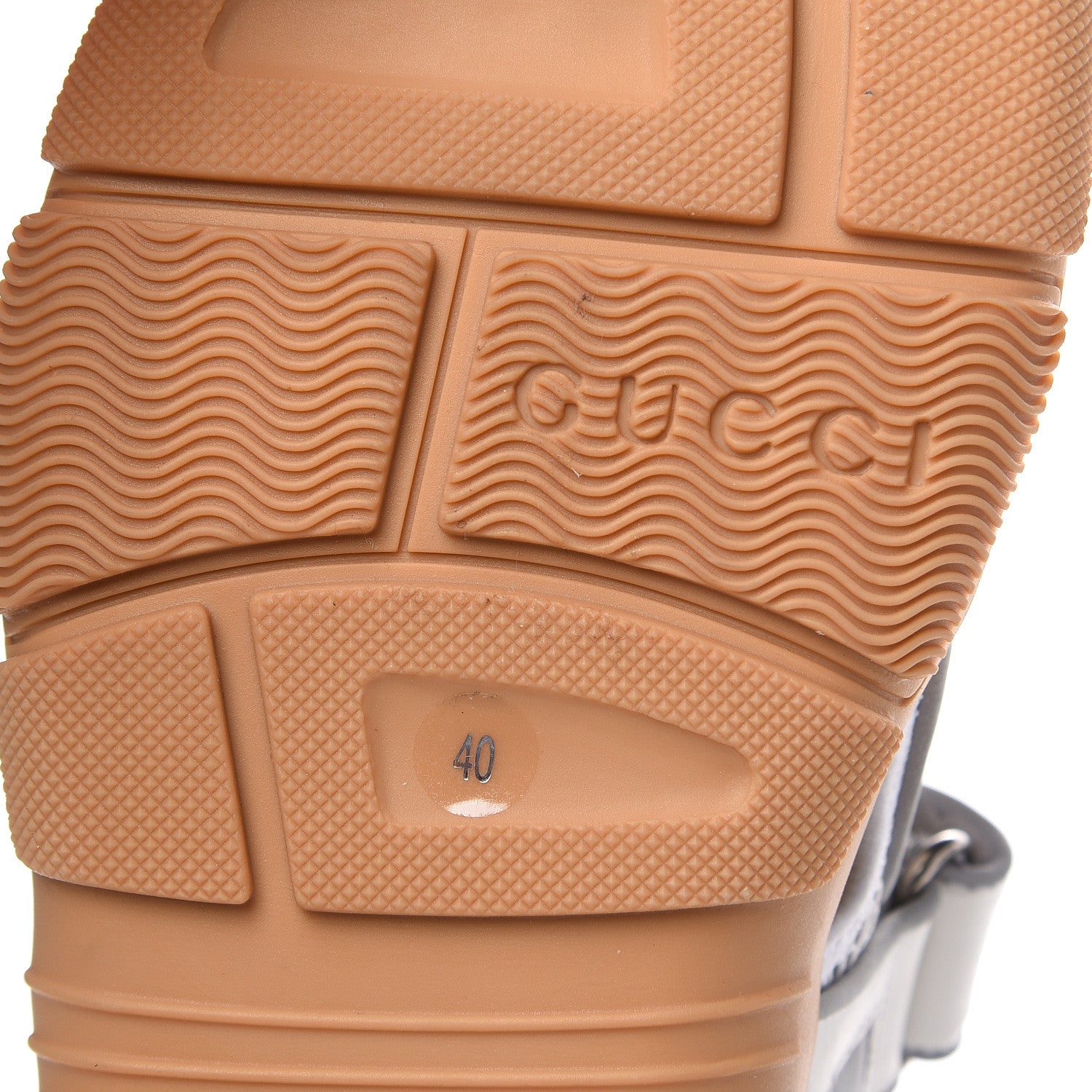 Gucci Mesh Fabric Tinsel Sport Sandals 40 White Silver 7 of 7