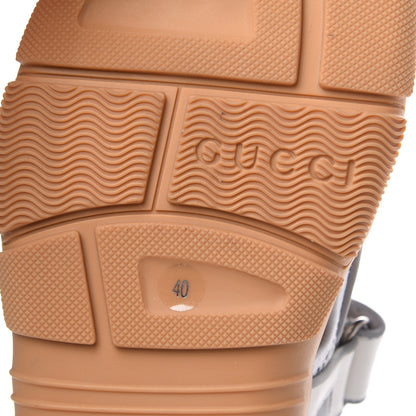 Gucci Mesh Fabric Tinsel Sport Sandals 40 White Silver 7 of 7