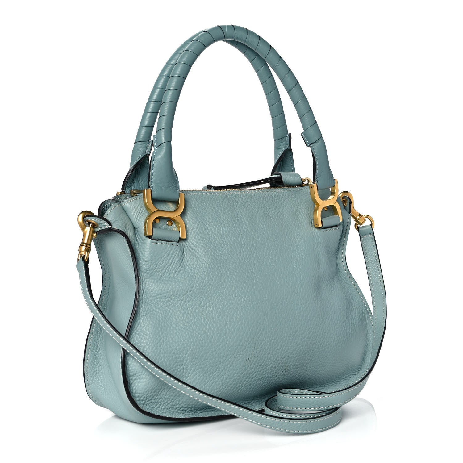 Chloe Calfskin Small Marcie Satchel Faded Blue 3 of 8