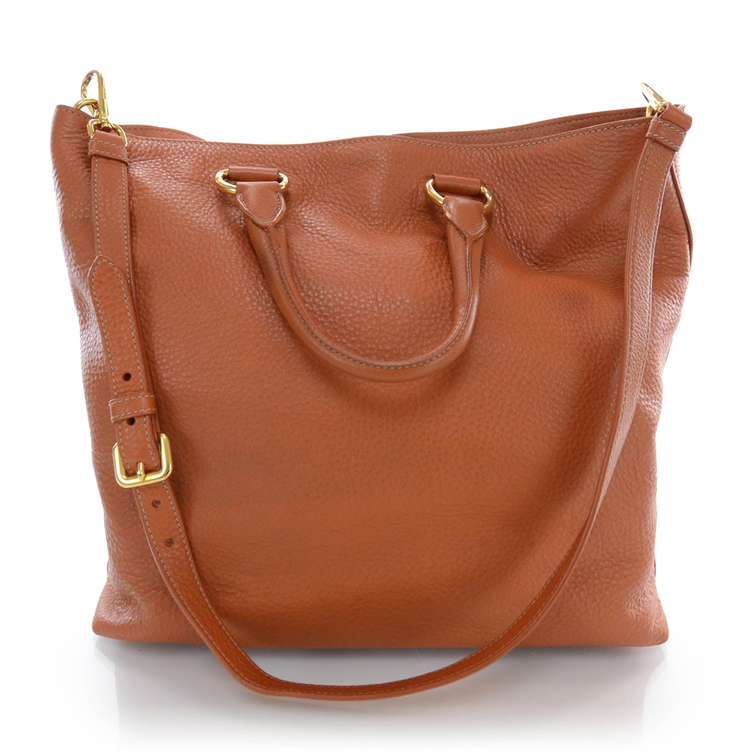 Prada Vitello Daino Tote Rame 3 of 8
