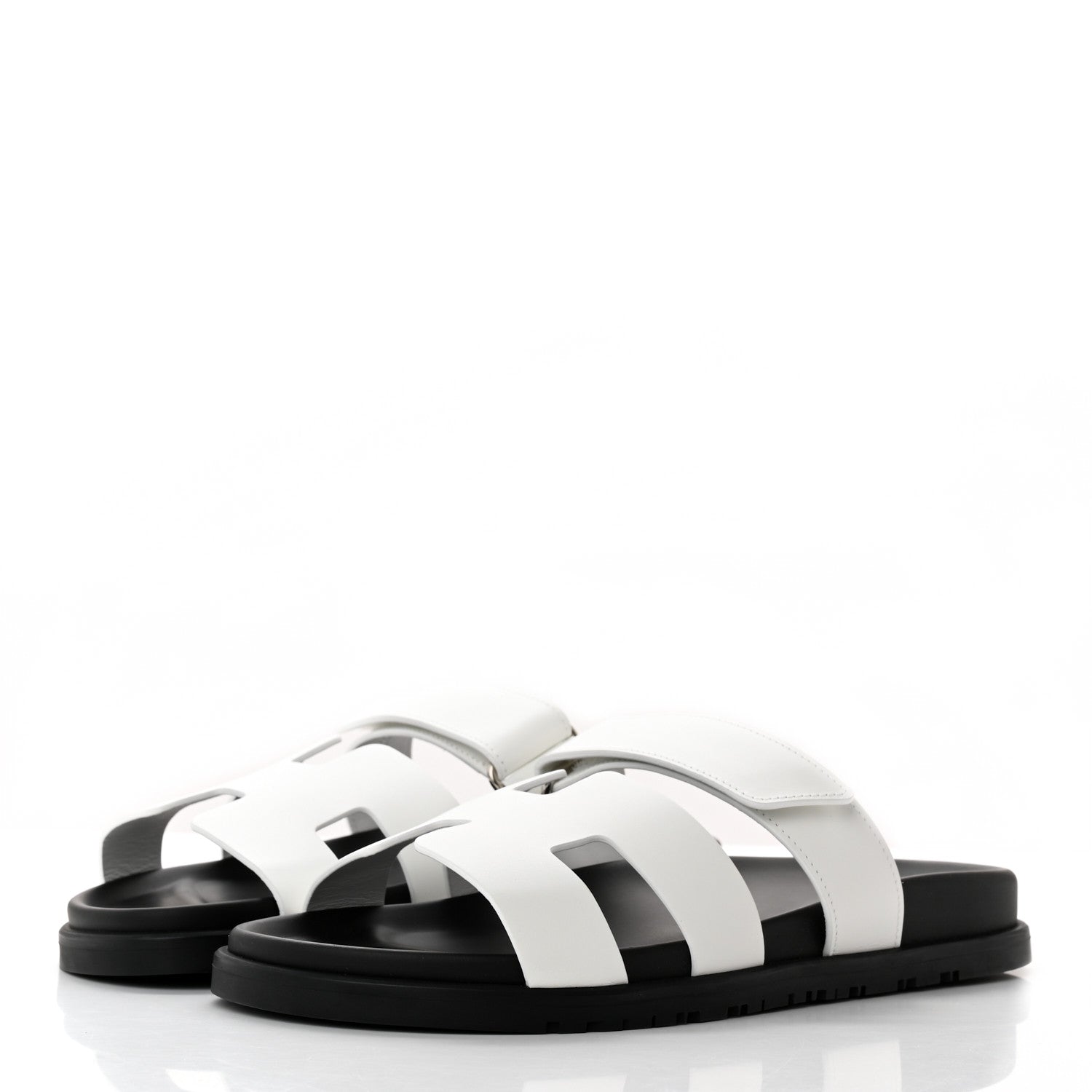 Hermes Calfskin Womens Chypre Sandals 39.5 White 3 of 11