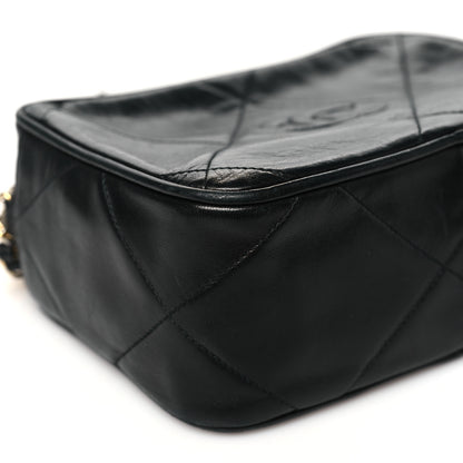 Chanel Lambskin Quilted CC Tassel Camera Case Black 9 of 11