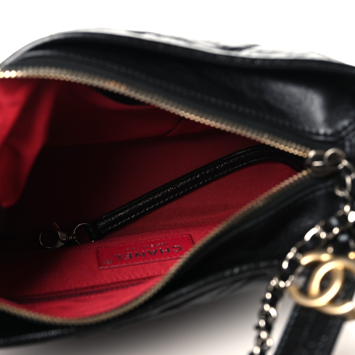 Chanel Aged Calfskin Quilted Small Gabrielle Hobo Black 5 of 10