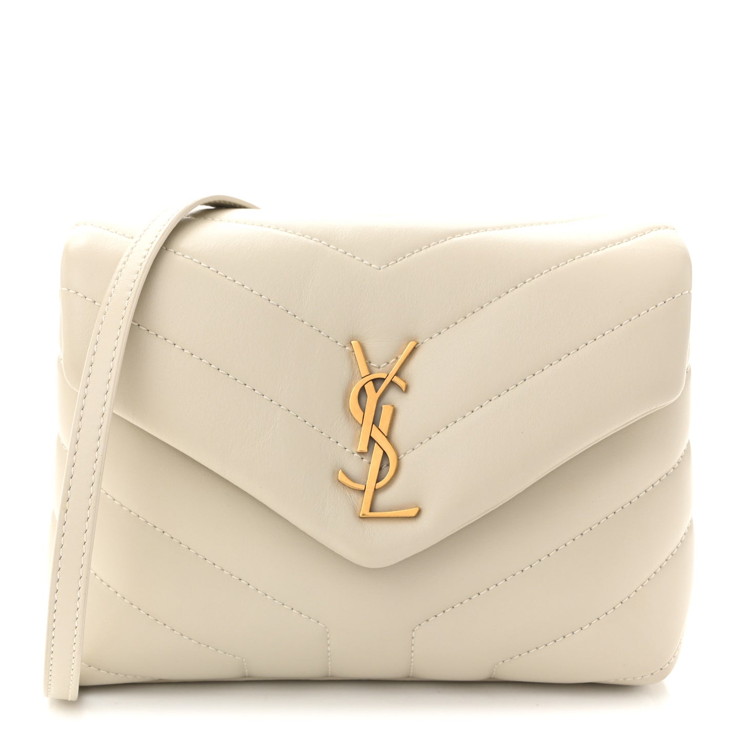 Calfskin Y Quilted Monogram Toy Loulou Crossbody Bag Crema Soft