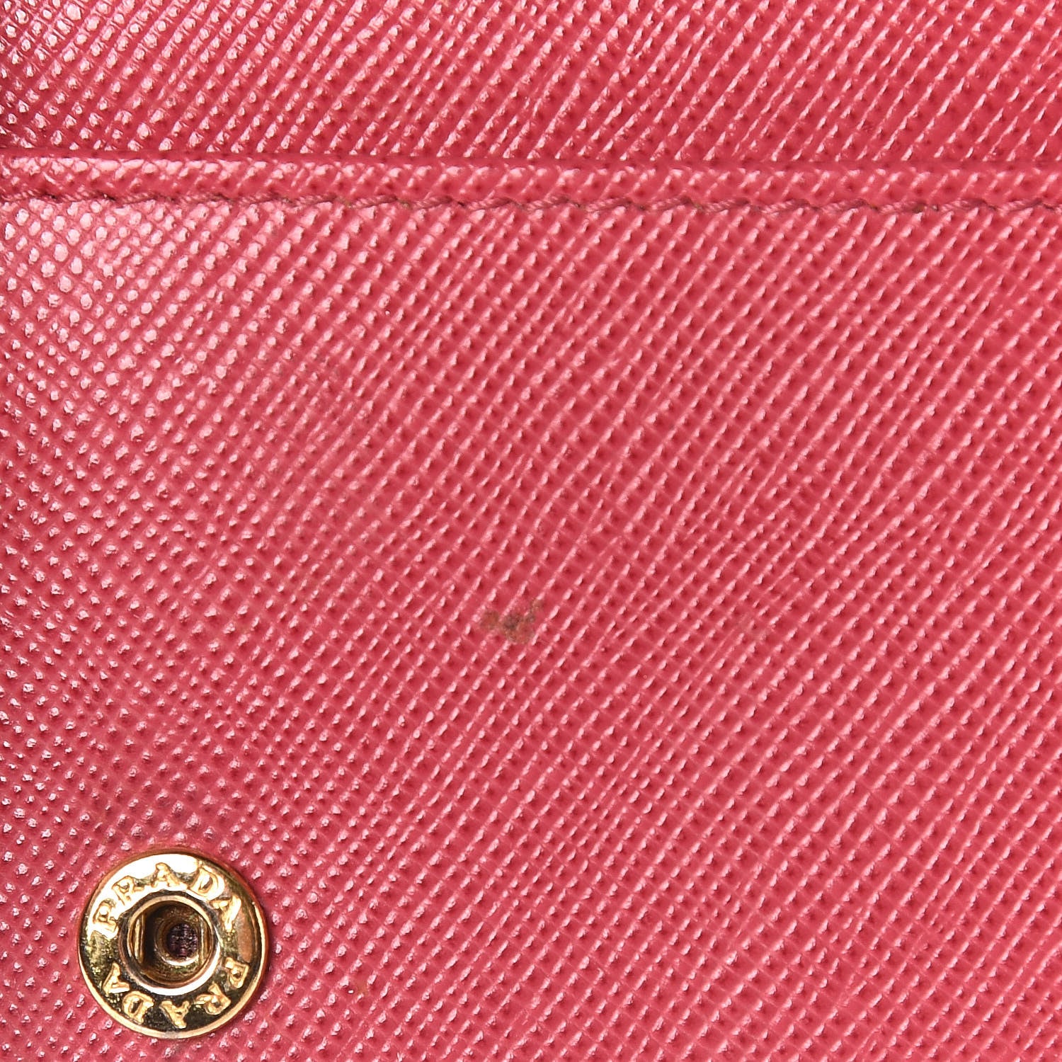Prada Saffiano Metal Oro Chain Wallet Peonia 8 of 13