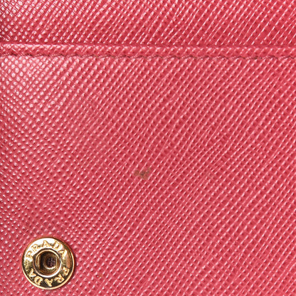 Prada Saffiano Metal Oro Chain Wallet Peonia 8 of 13