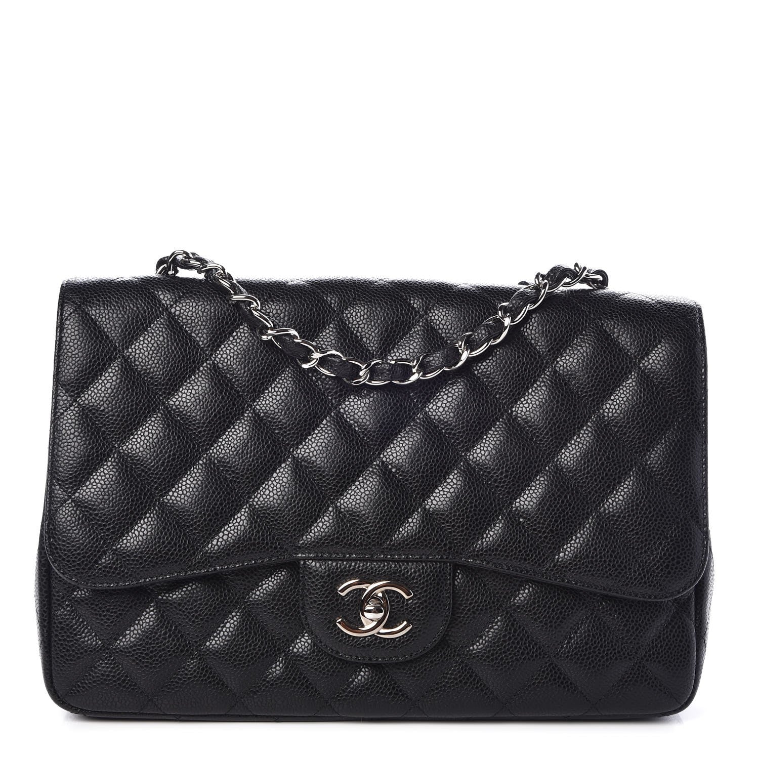 Chanel Caviar Quilted Jumbo Single Flap Black 1 of 9