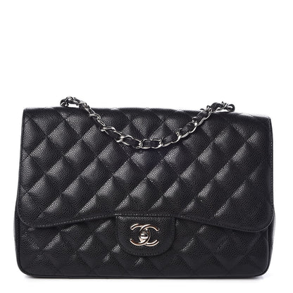 Chanel Caviar Quilted Jumbo Single Flap Black 1 of 9