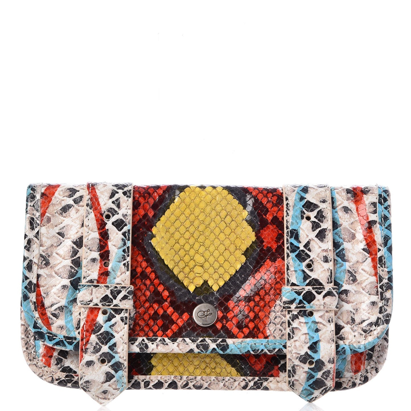 Python Calfskin Embossed PS1 Wallet Multicolor