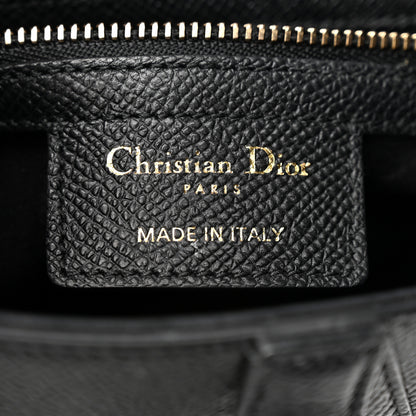 Christian Dior Grained Calfskin Saddle Bag With Strap Black 6 of 16