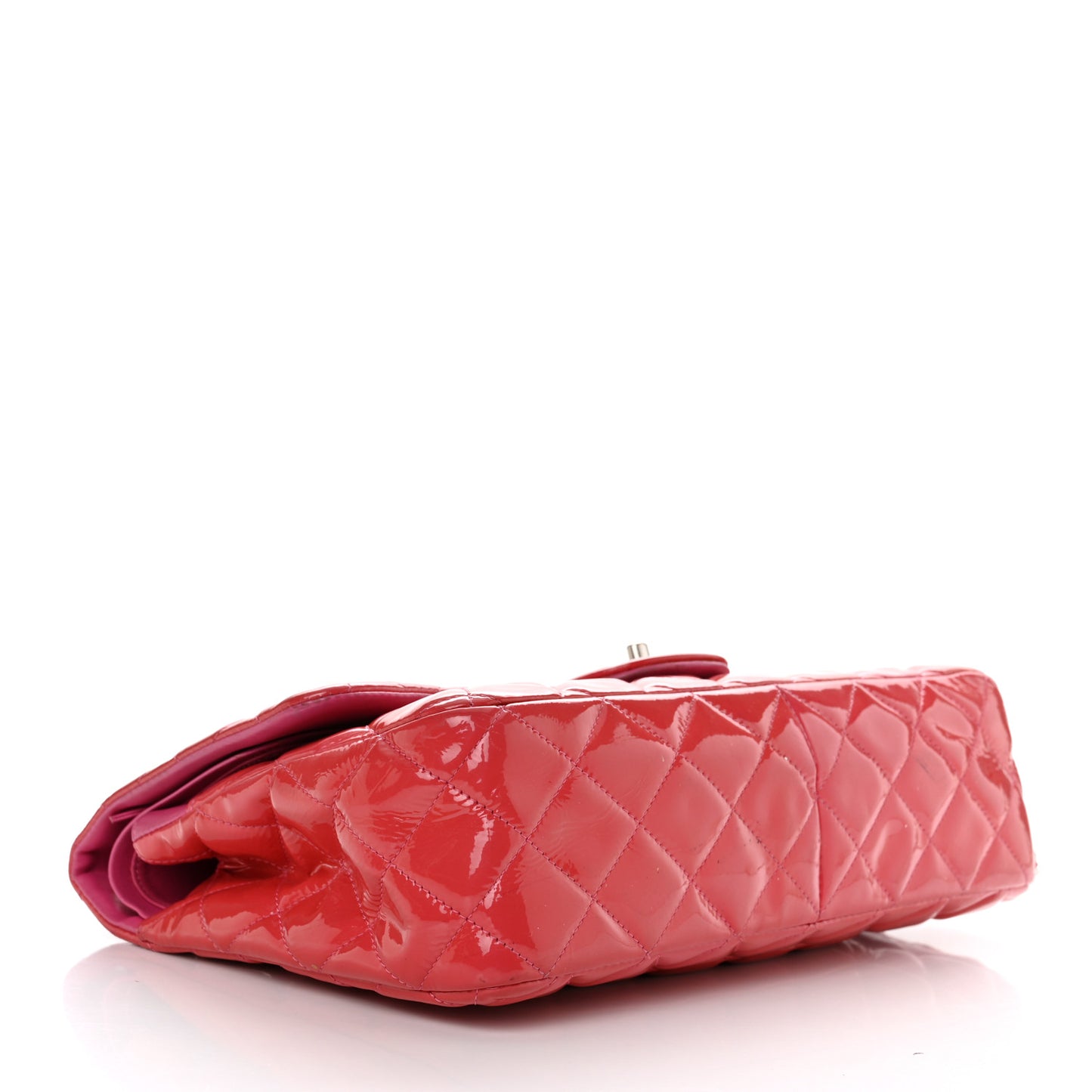 Patent Quilted Jumbo Double Flap Pink