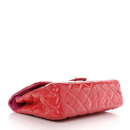 Chanel Patent Quilted Jumbo Double Flap Pink 4 of 13