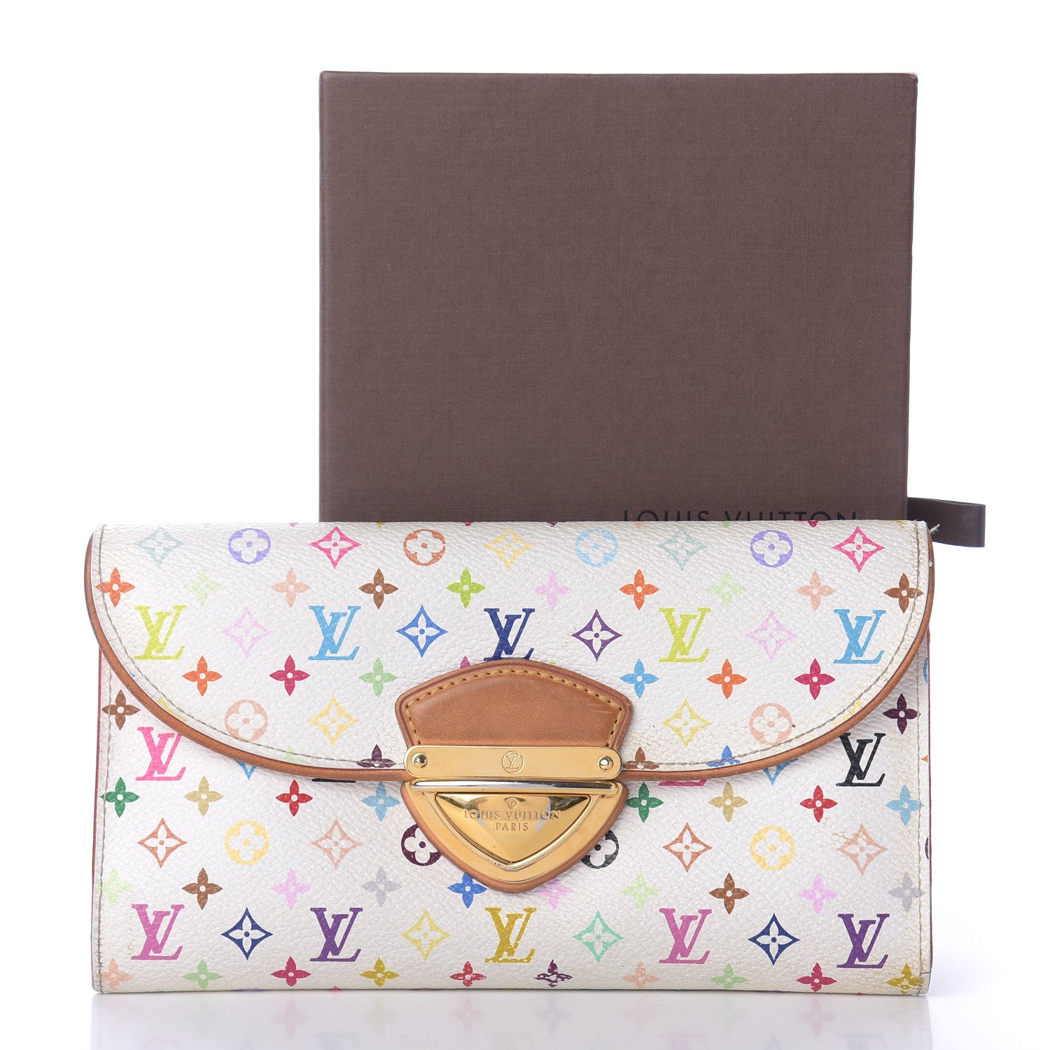 Louis Vuitton Monogram Multicolor Eugenie Wallet White Litchi 13 of 13