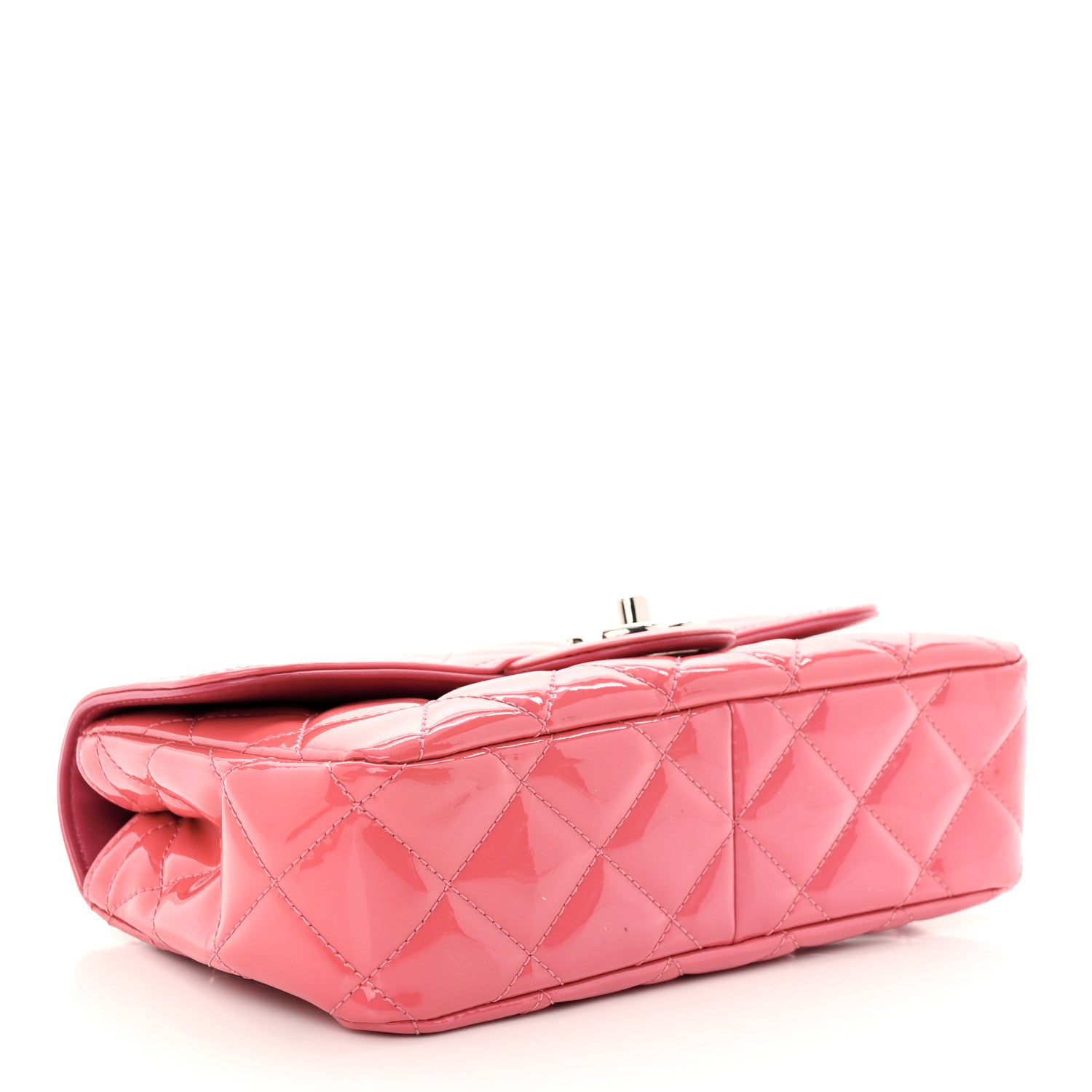Chanel Patent Quilted Small Coco Shine Flap Pink 4 of 19