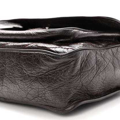 Saint Laurent Crinkled Calfskin Matelasse Monogram Large Niki Chain Satchel Tulip 9 of 12