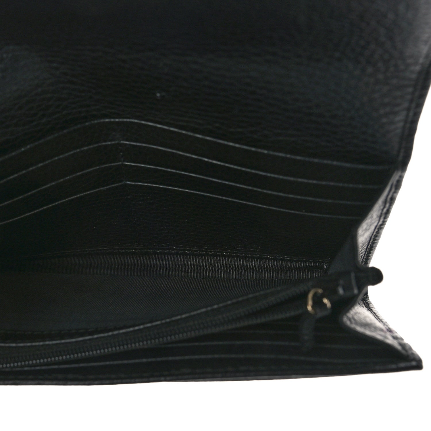 Gucci Dollar Calfskin Swing Continental Wallet Black 5 of 10