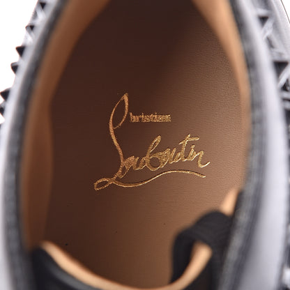 Christian Louboutin Calfskin Mens Louis Spikes Flat Sneakers 44.5 Black 7 of 8