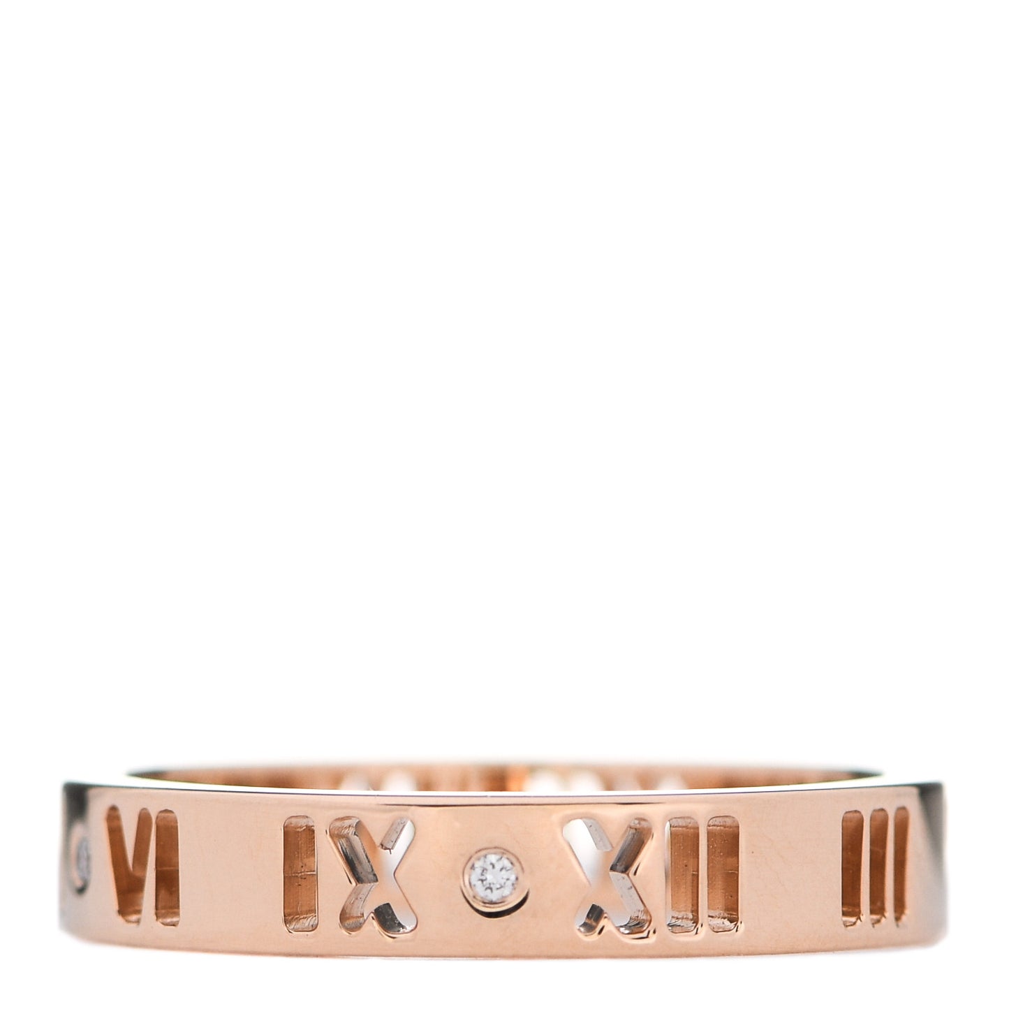 18K Rose Gold Diamond Atlas Pierced Ring 54 6.75