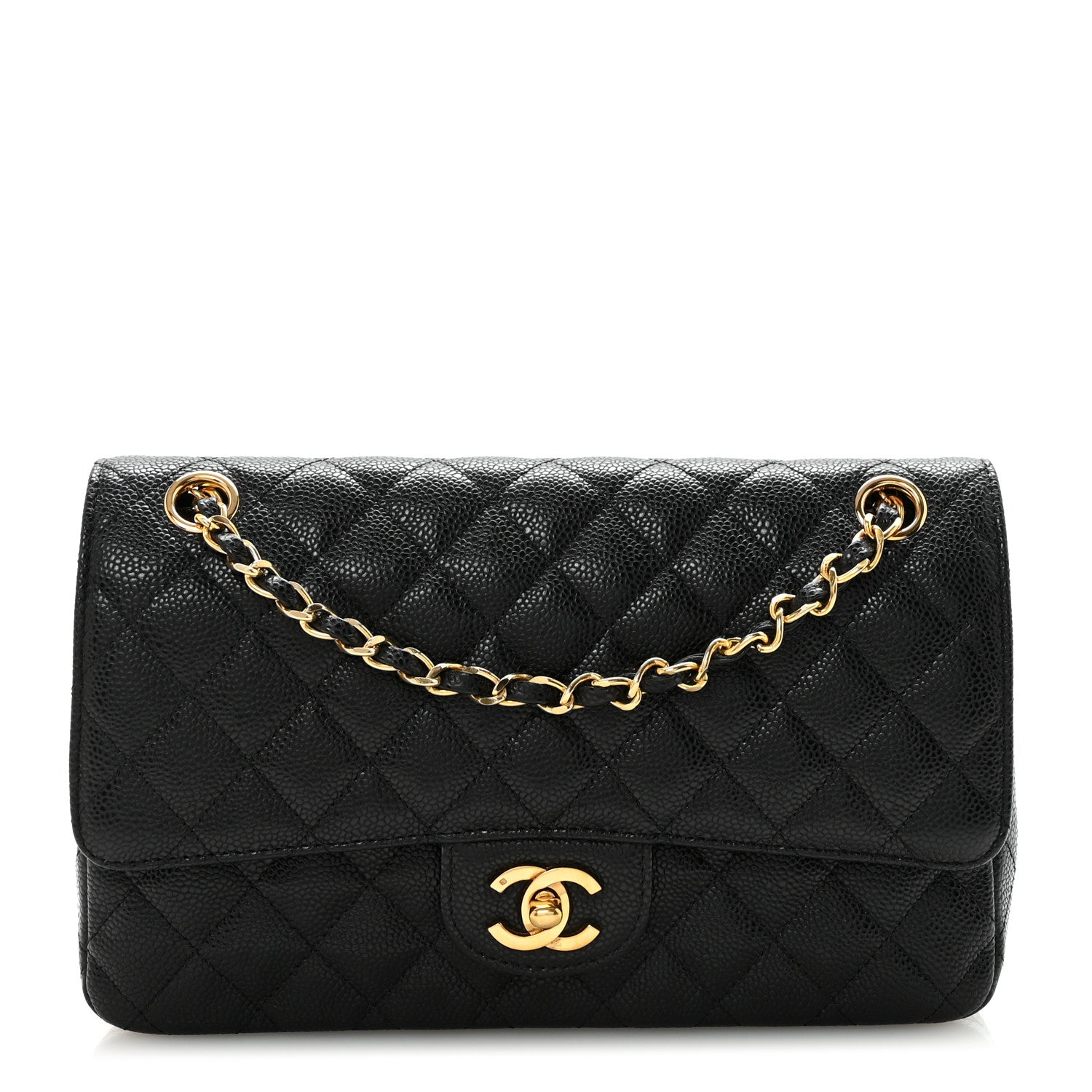 Chanel Caviar Quilted Medium Double Flap Black 1 of 10