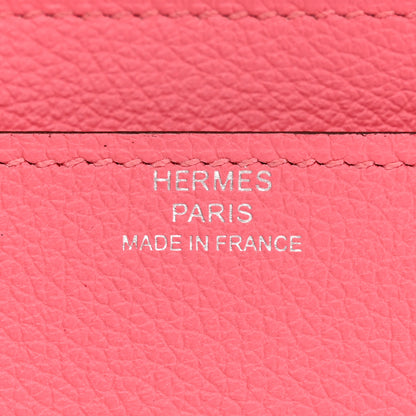 Hermes Evercolor Constance Long Wallet Rose Lipstick 6 of 7