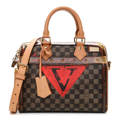 Louis Vuitton Transformed Damier Ebene Time Trunk Speedy Bandouliere 25 Black 1 of 9