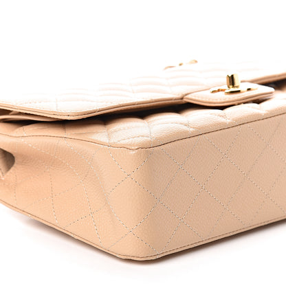 Chanel Caviar Quilted Medium Double Flap Beige 8 of 10