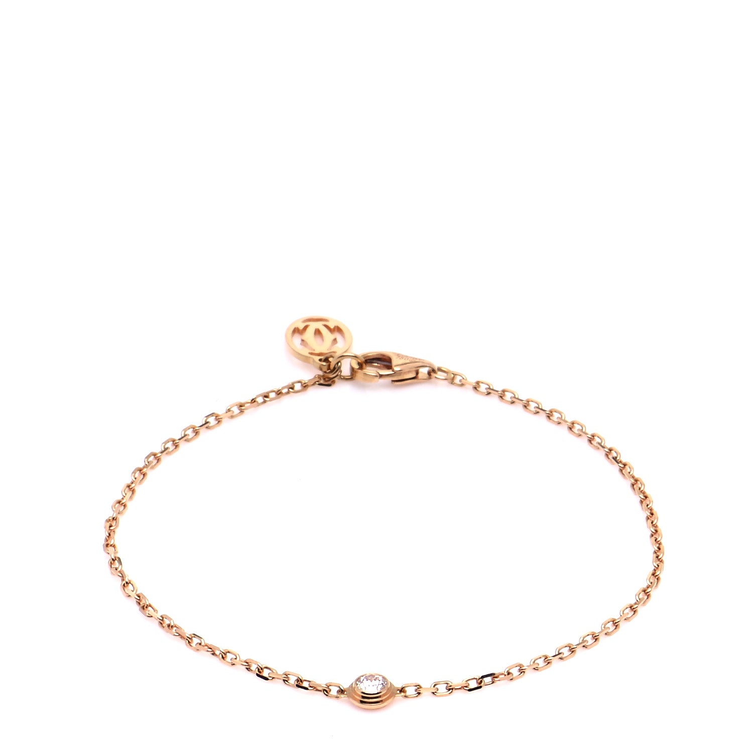 Cartier 18K Pink Gold Diamond SM D'Amour Bracelet 1 of 6