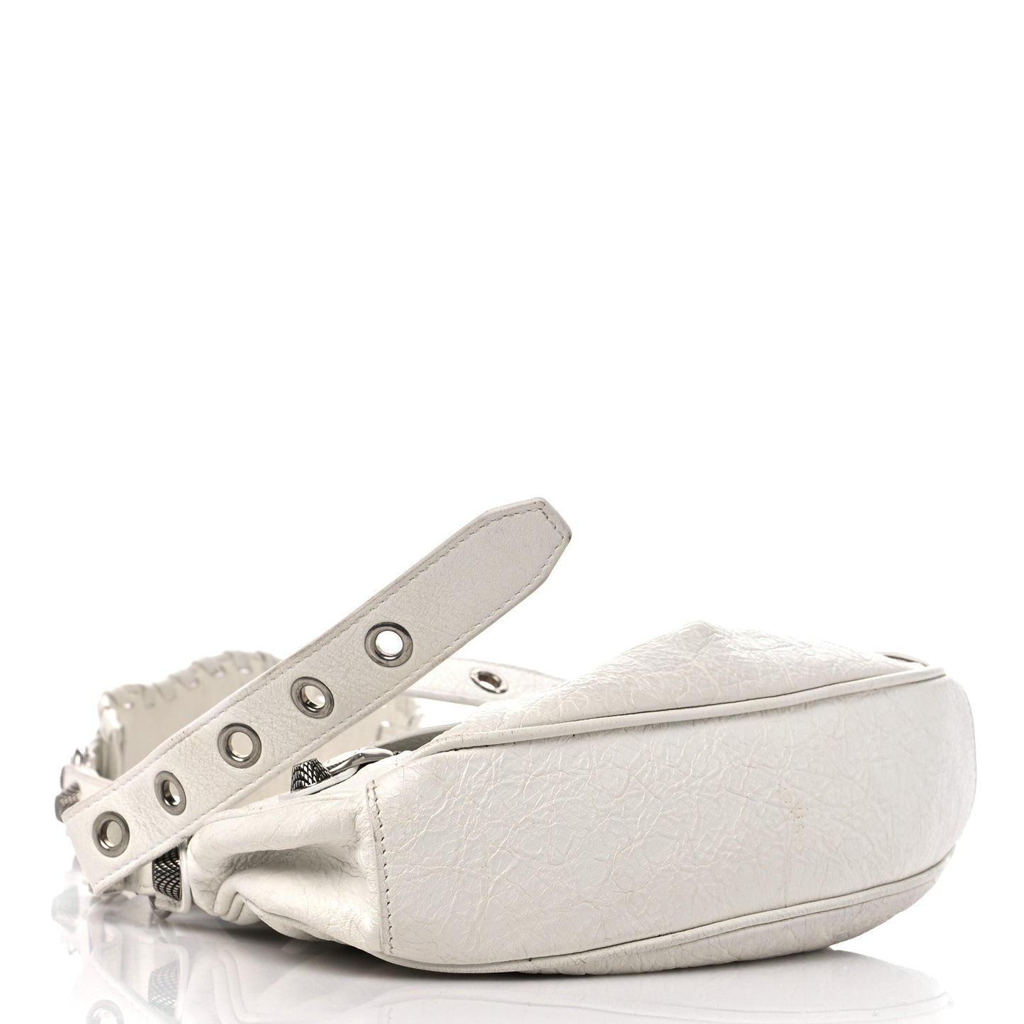 Agneau Arena Le Cagole Shoulder Bag XS Optic White