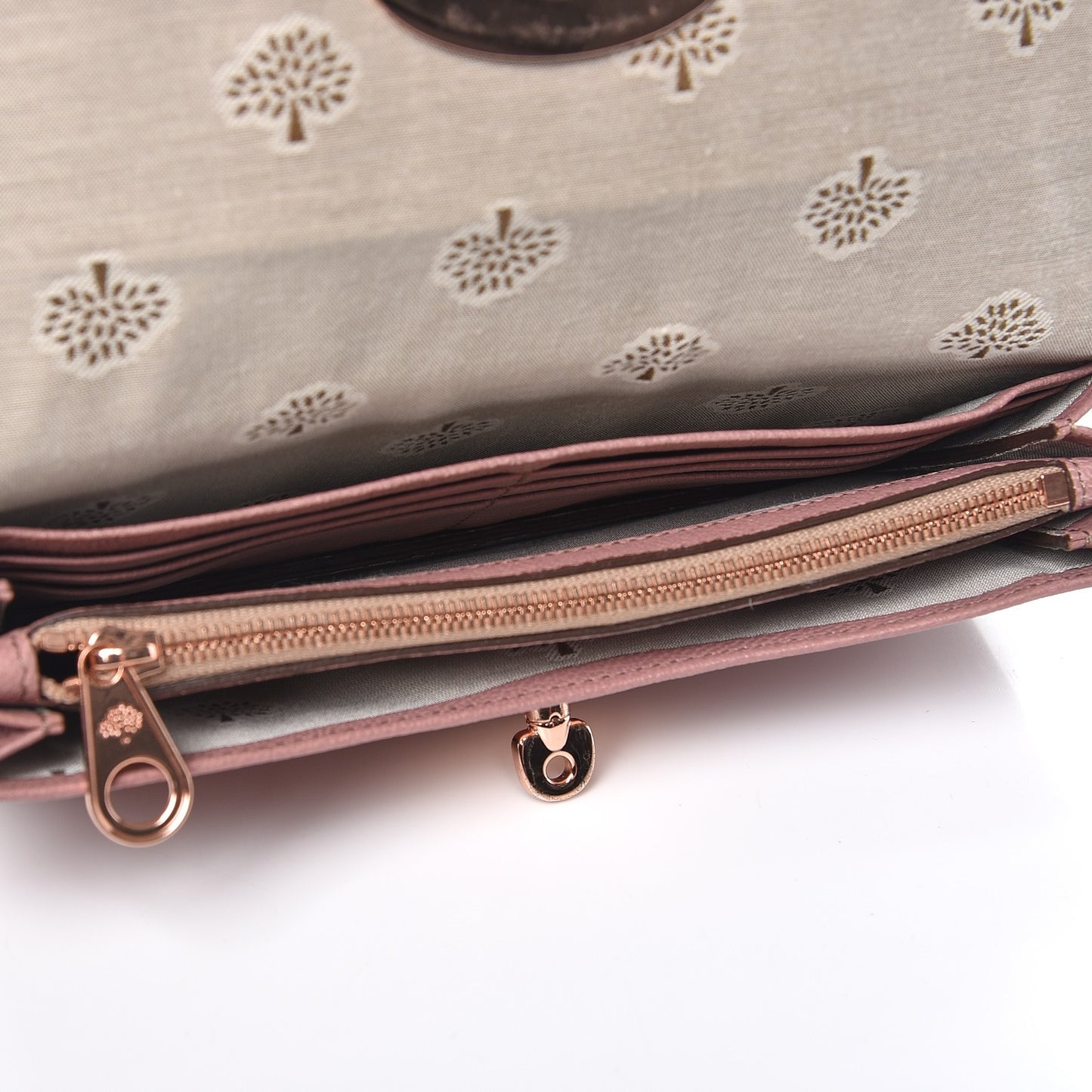 Glossy Goat Long Locked Purse Clutch Dark Blush