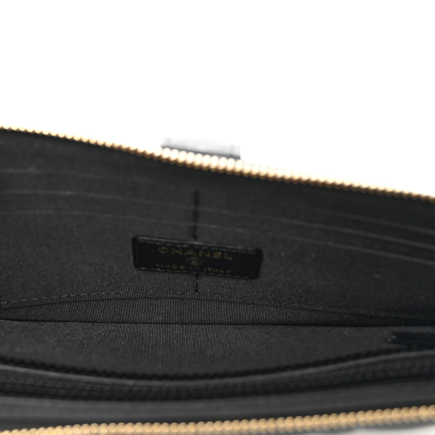 Lambskin Quilted All About Chanel Charm Wristlet Wallet Black