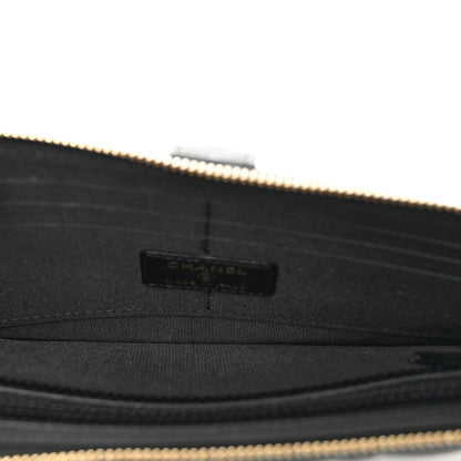 Chanel Lambskin Quilted All About Chanel Charm Wristlet Wallet Black 5 of 8