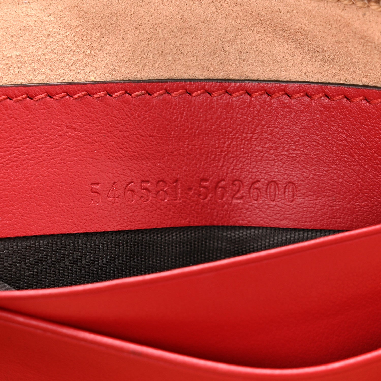 Gucci Calfskin Matelasse Mini GG Marmont Chain Crossbody Bag Hibiscus Red 8 of 12