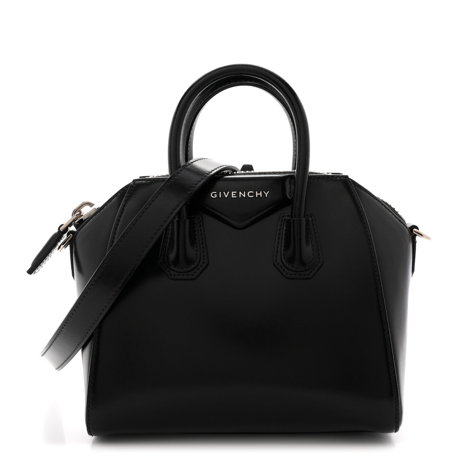 Givenchy Shiny Lord Calfskin Mini Antigona Black 1 of 12