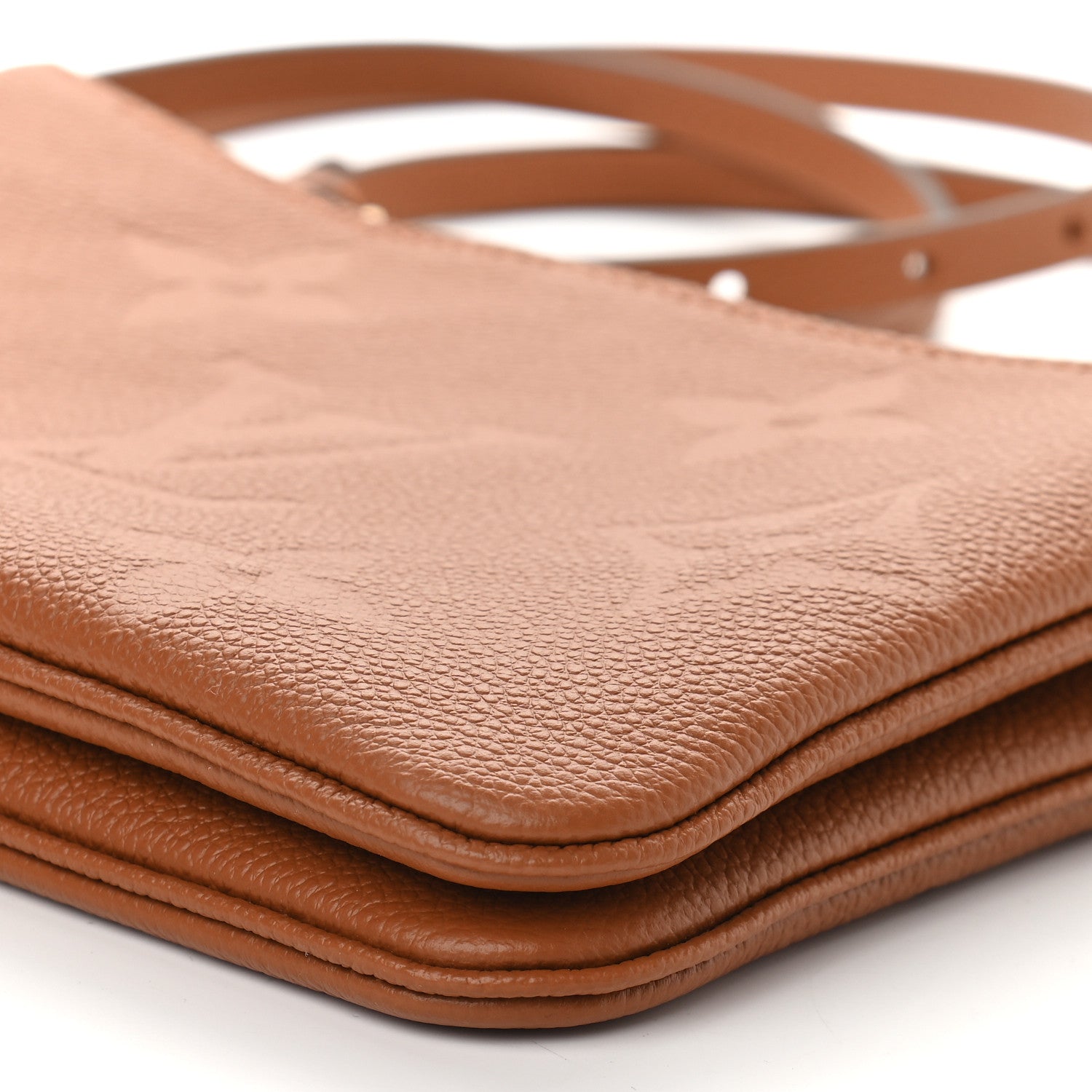 Louis Vuitton Empreinte Monogram Giant Double Zip Pochette Caramel 8 of 8