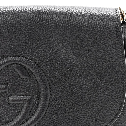 Gucci Pebbled Calfskin Medium Soho Flap Crossbody Black 12 of 12