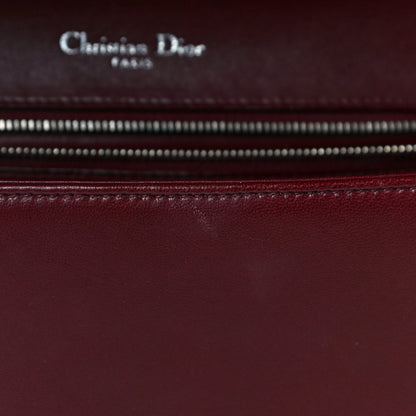 Christian Dior Tweed Calfskin Medium Diorama Flap Bag Burgundy Multicolor 15 of 32