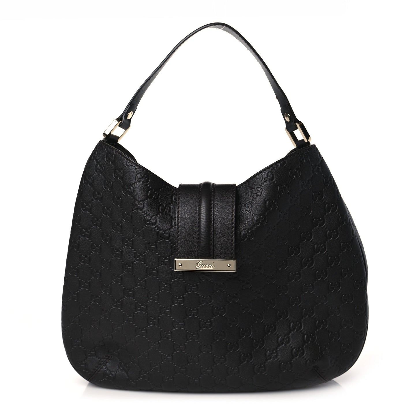 Guccissima Large New Ladies Web Hobo Black
