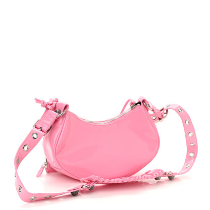 Balenciaga Patent Faux Leather Le Cagole Shoulder Bag XS Sweet Pink 3 of 9