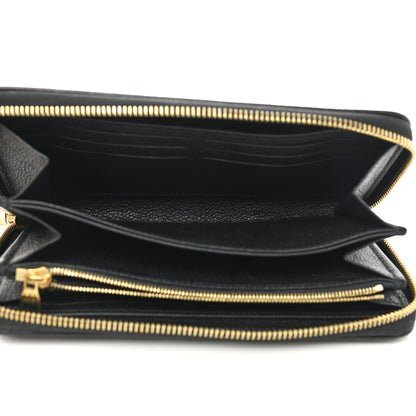 Louis Vuitton Empreinte Monogram Giant Zippy Wallet Black Beige 5 of 7